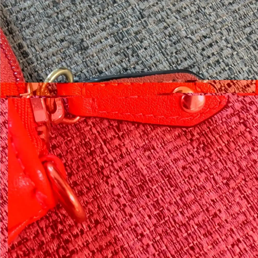 Coach Orange Wristlet Zip Wallet Clutch w/ Wrist Strap, Card Slots, Logo